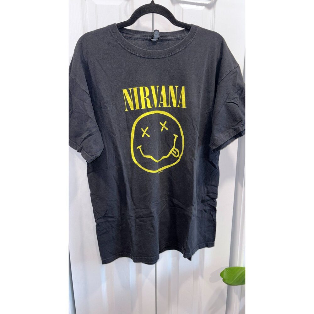 Nirvana Corporate Rock Whores 2000s Reprint Shirt M&O Gold XL Grunge Band Tee